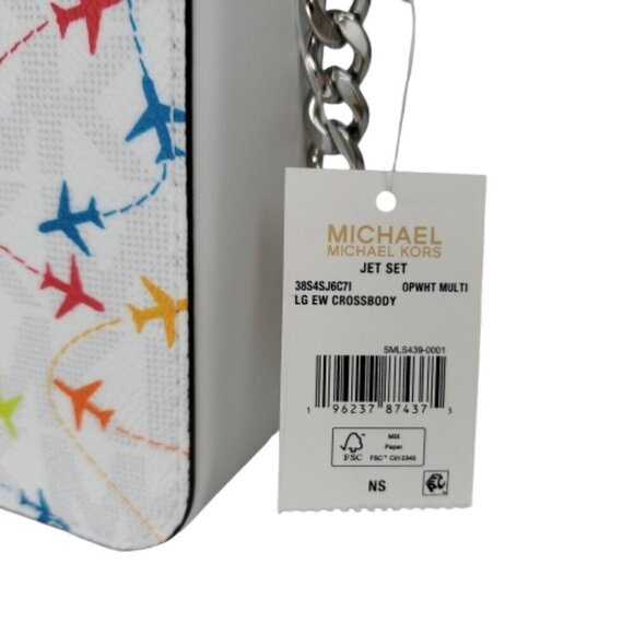 Michael Kors Jet Set Airplane Print Crossbody Bag - Picture 3 of 3